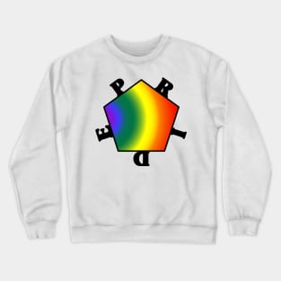 Pride Pentagon rainbow colors gift idea Crewneck Sweatshirt